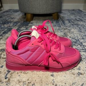 French Connection Hot Pink Karyn Lace-Up Sneakers Size 8.5